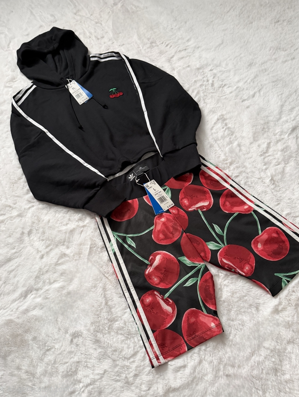 NWT Adidas x HER Studio London Cherry Hoodie & Short Tights - Picture 4 of 7